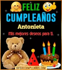 Gif de cumpleaños Antonieta